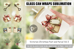 Victorian Christmas Post Glass Can Product Image 1