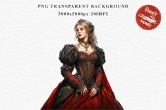 Victorian Dark Red Fairy Lady Royal Vintage Women Girl PNG Dress Transparent Print junk journal collage scrapbooking designs sublimation printable files  watercolor antique fairy lady, fantasy illustration paper craft, Victorian realism, Royal Women