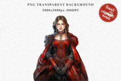 Victorian Dark Red Fairy Lady Royal Vintage Women Girl PNG Dress Transparent Print junk journal collage scrapbooking designs sublimation printable files  watercolor antique fairy lady, fantasy illustration paper craft, Victorian realism, Royal Women