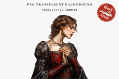 Victorian Dark Red Fairy Lady Royal Vintage Women Girl PNG Dress Transparent Print junk journal collage scrapbooking designs sublimation printable files  watercolor antique fairy lady, fantasy illustration paper craft, Victorian realism, Royal Women