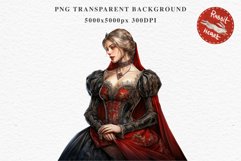 Victorian Dark Red Fairy Lady Royal Vintage Women Girl PNG Dress Transparent Print junk journal collage scrapbooking designs sublimation printable files  watercolor antique fairy lady, fantasy illustration paper craft, Victorian realism, Royal Women