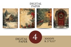 Victorian Digital Paper Pack - Vintage Floral  Illustration
