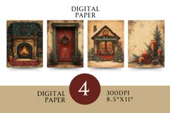 Victorian Digital Paper Pack - Vintage Floral  Illustration