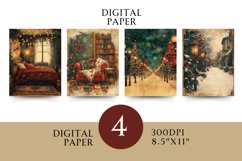 Victorian Digital Paper Pack - Vintage Floral  Illustration