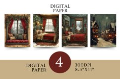Victorian Digital Paper Pack - Vintage Floral  Illustration