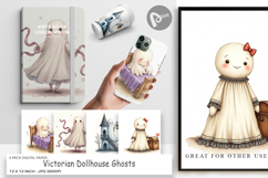 Digital Paper Victorian Dollhouse Ghosts Product Image 1
