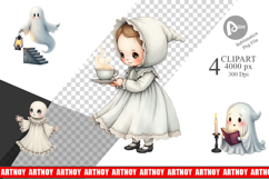 Victorian Dollhouse Ghosts Clipart Product Image 1
