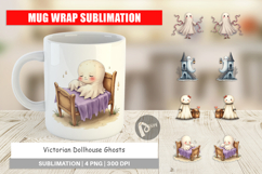 Mug Wrap Victorian Dollhouse Ghosts Product Image 1