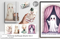Digital Paper Victorian Dollhouse Ghosts Product Image 1