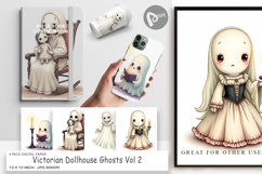 Digital Paper Victorian Dollhouse Ghosts Product Image 1
