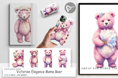 Victorian Mama Bear Digital Paper Product Image 1