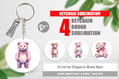 Victorian Elegance Mama Bear Keychain Product Image 1