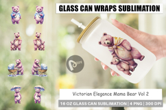 Victorian Elegance Mama Bear Glass Can Product Image 1