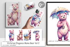 Victorian Mama Bear Digital Paper Product Image 1