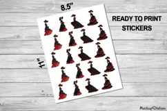 Victorian Women Stickers | Antique Elegant Ladies Clipart Product Image 2