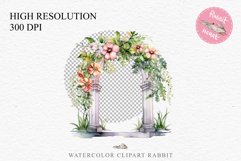Victorian Floral Arches Flower Clipart PNG Scrapbooking Nursery Watercolor Transparent wedding invitation shirt designs sublimation printable digital bloom