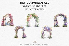 Victorian Floral Arches Flower Clipart PNG Scrapbooking Nursery Watercolor Transparent wedding invitation shirt designs sublimation printable digital bloom