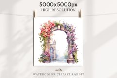 Victorian Floral Arches Flower Clipart PNG Scrapbooking Nursery Watercolor Transparent wedding invitation shirt designs sublimation printable digital bloom