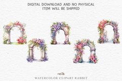 Victorian Floral Arches Flower Clipart PNG Scrapbooking Nursery Watercolor Transparent wedding invitation shirt designs sublimation printable digital bloom