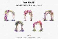 Victorian Floral Arches Flower Clipart PNG Scrapbooking Nursery Watercolor Transparent wedding invitation shirt designs sublimation printable digital bloom