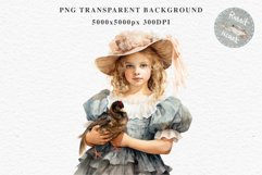 Victorian Girl With Chicken Royal Lady Vintage Romantic Art Flower Transparent Print junk journal collage scrapbooking designs sublimation printable files  watercolor antique romantic girl illustration paper craft, Victorian Lady Chicken, Royal Women PNG