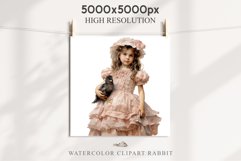 Victorian Girl With Chicken Royal Lady Vintage Romantic Art Flower Transparent Print junk journal collage scrapbooking designs sublimation printable files  watercolor antique romantic girl illustration paper craft, Victorian Lady Chicken, Royal Women PNG