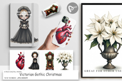 Victorian Gothic Christmas Digital Paper Product Image 1