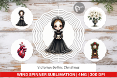 Victorian Gothic Christmas Wind Spinner Product Image 1