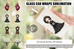 Victorian Gothic Christmas Glass Can Product Image 1