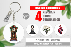 Victorian Gothic Christmas Keychain Product Image 1
