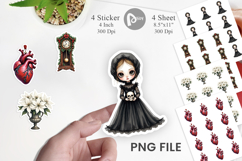 Victorian Gothic Christmas Sticker Product Image 1
