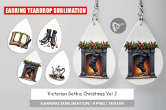 Victorian Gothic Christmas Earring Product Image 1