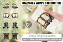 Victorian Gothic Christmas Glass Can Product Image 1