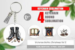 Victorian Gothic Christmas Keychain Product Image 1