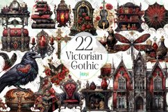Victorian Gothic Sublimation Clipart Product Image 1