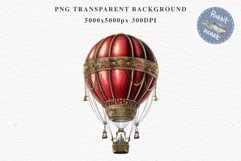 Victorian Hot Balloon Vintage Watercolor Clipart PNG Nursery Art Yellow  Transparent Print for invitation t-shirt designs sublimation kids printable digital watercolor Victorian Hot Balloon Vintage png clipart, yellow, red, blue  jpeg sublimation clip art