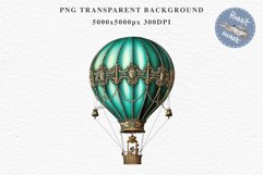 Victorian Hot Balloon Vintage Watercolor Clipart PNG Nursery Art Yellow  Transparent Print for invitation t-shirt designs sublimation kids printable digital watercolor Victorian Hot Balloon Vintage png clipart, yellow, red, blue  jpeg sublimation clip art