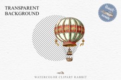 Victorian Hot Balloon Vintage Watercolor Clipart PNG Nursery Art Yellow  Transparent Print for invitation t-shirt designs sublimation kids printable digital watercolor Victorian Hot Balloon Vintage png clipart, yellow, red, blue  jpeg sublimation clip art