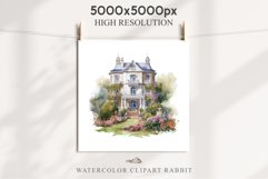 Victorian House Farm Landscape Field Watercolor Clipart PNG  Transparent Print for invitation t-shirt designs sublimation kids printable digital watercolor victorian house barn house png, landscape clipart, Farm life jpeg sublimation clip art