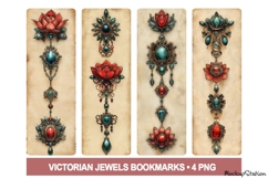 Vintage Victorian Gemstone Bookmarks Printable Designs Product Image 1
