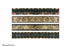 Victorian Shabby Keychain Wristlet PNG, Vintage Sublimation Product Image 2