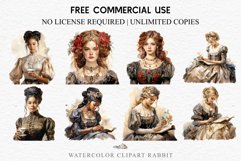 watercolor antique romantic girl illustration paper craft, Victorian Lady Clipart, Royal Women PNG Victorian Lady Clipart Royal Vintage Women PNG Romantic Girl Flower  Transparent Print junk journal collage scrapbooking designs sublimation printable files