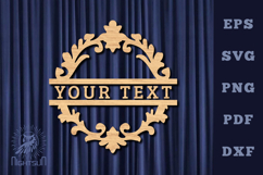 Victorian Lasercut Split Monogram SVG Product Image 1