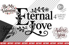 Victorian Romance Valentine Clipart Product Image 1