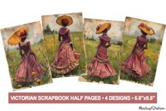 Victorian Ladies Junk Journal Printable Half Pages | Spring Product Image 1