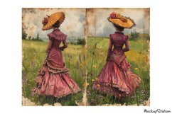 Victorian Ladies Junk Journal Printable Half Pages | Spring Product Image 3