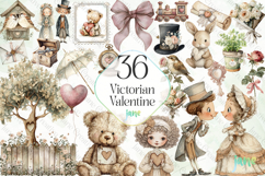 Victorian Valentine Bundle Clipart Product Image 1