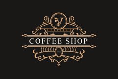 Luxury Vintage logo elegant flourishes line art Product Image 1