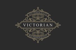 Luxury Vintage logo elegant flourishes line art Product Image 2
