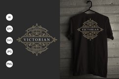 Luxury Vintage logo elegant flourishes line art Product Image 1